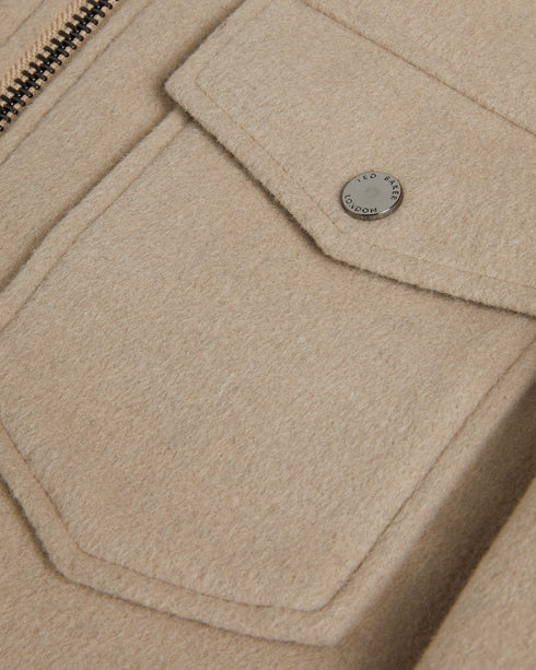 SOMERSS-Outerwear-It's all in the details: Trucker jacket Wool blend Zip fastening Classic collar Chest pockets Side pockets- Ted Baker Romania